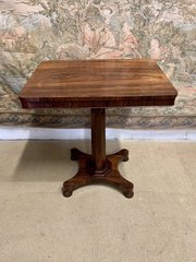 Rosewood Occasional Table With Candle Slide