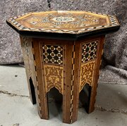 Antique Moorish Arabic Inlaid Table