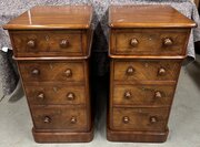 Antique Pair Of Mahogany Bedside Chests 