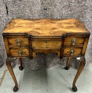 Attractive Burr Walnut Side Table Low Boy
