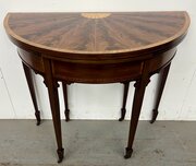 Attractive Sheraton Revival Inlaid Card Or Console
