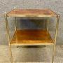 Brass & Leather Lamp Table