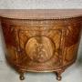 Chippendale Style Demi Lune Console Side Cabinet