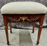 Edwardian Inlaid Dressing Table Stool