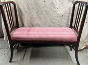 Edwardian Mahogany Window Seat