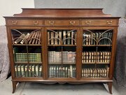 Edwardian Maple & Co. Mahogany & Inlaid Bookcase
