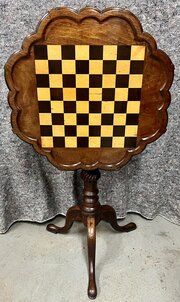 George III Mahogany Tripod ChessTable