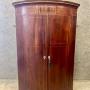 George III Mahogany and Inlaid Hanging Corner Cab