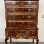 Good Quality Burr Walnut Tall Boy Chest of Drawers