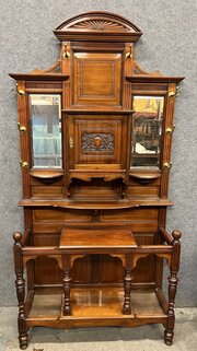 Impressive Good Quality Walnut Hall Stand 