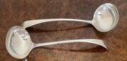 Large Matched Pair Of Silver Plated Ladles