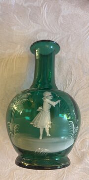 Mary Gregory Glass Vase