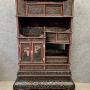 Meiji period Blac & Cinnabar Lacquer Shodana Cabinet