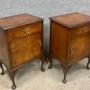 Pair of 1930s Burr Walnut Bedside Cabinets