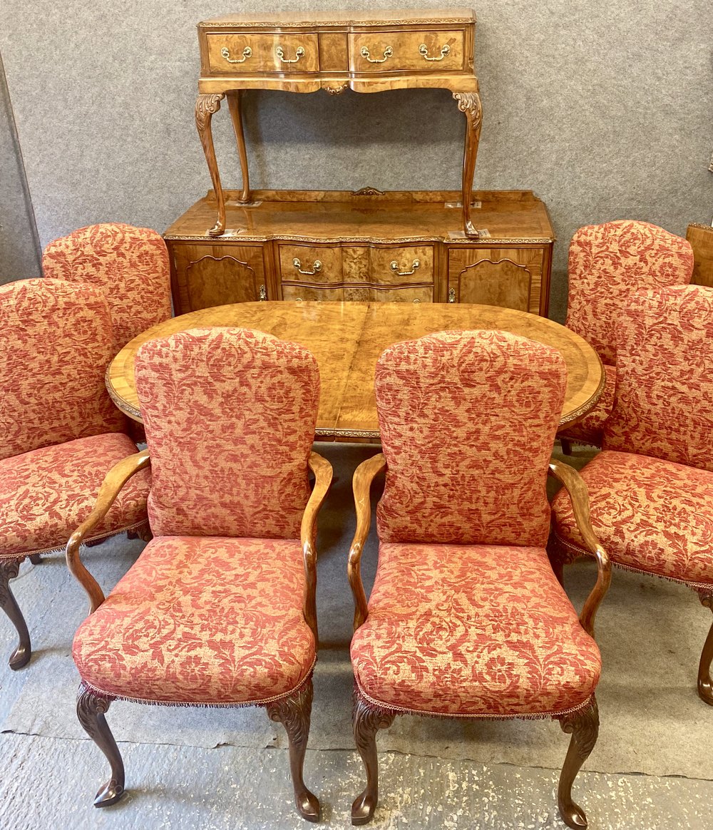 Queen Anne Style 9 Piece Dining Room Suite Antiques Atlas