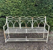 Regency Style Strap Work Iron Garden Seat
