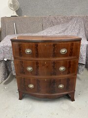 Small Antique Bow Fronted Chest of Drawers