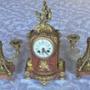 Small Attractive French Clock Garniture