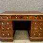 Superior Quality Burr Walnut Pedestal Desk