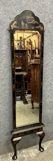 Unusual Chinoiserie Hall Mirror