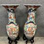 Very Large Pair of Arita Porcelain Vases