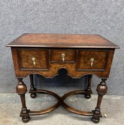 William & Mary Style Burr Walnut Low Boy
