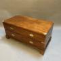 C19th Campaign Low Chest Of Drawers