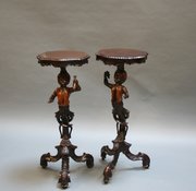 C19th Venetian Blackamoor Tables , A Pair
