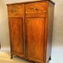 George III mahogany wardrobe of small proportions