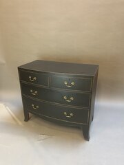 Regency Ebonised Bow Chest Of Drawers