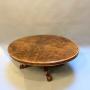 Victorian Figured Walnut Oval Coffee Table