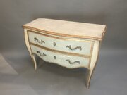 French Painted & Gilt Commode 
