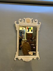 Fret Cut Bleached Wall Mirror