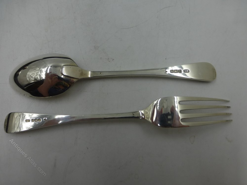 Antiques Atlas Antique Silver Spoon And Fork Set Sheffield 1912