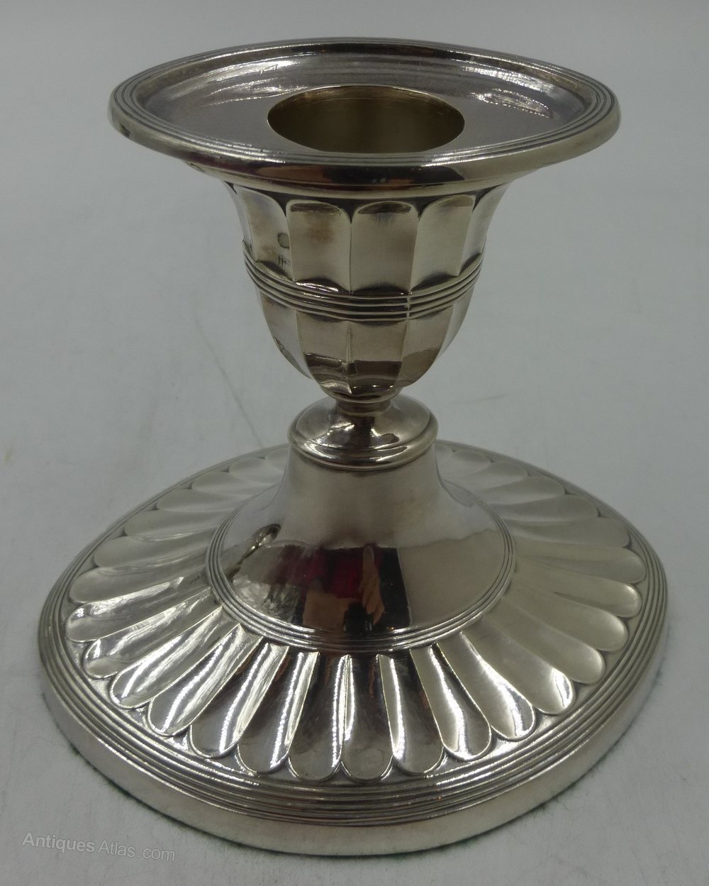 Antiques Atlas Pair Of Silver Plated Candlesticks.
