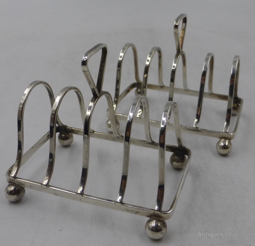 Antiques Atlas Pair Of Silver Toast Racks Birmingham 1925