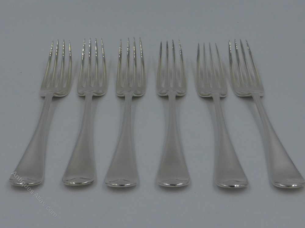 Antiques Atlas Set Of Six Silver Dessert Forks.