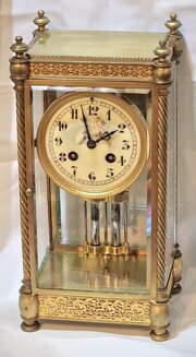 A 4 Glass Mantel Clock