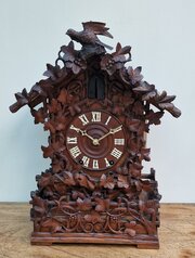 A Black Forest Twin Fusee Cuckoo Clock