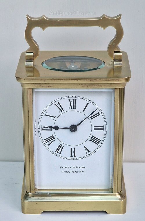 Antiques Atlas - A Brass Carriage Clock, Furber Cheltenham as579a3599