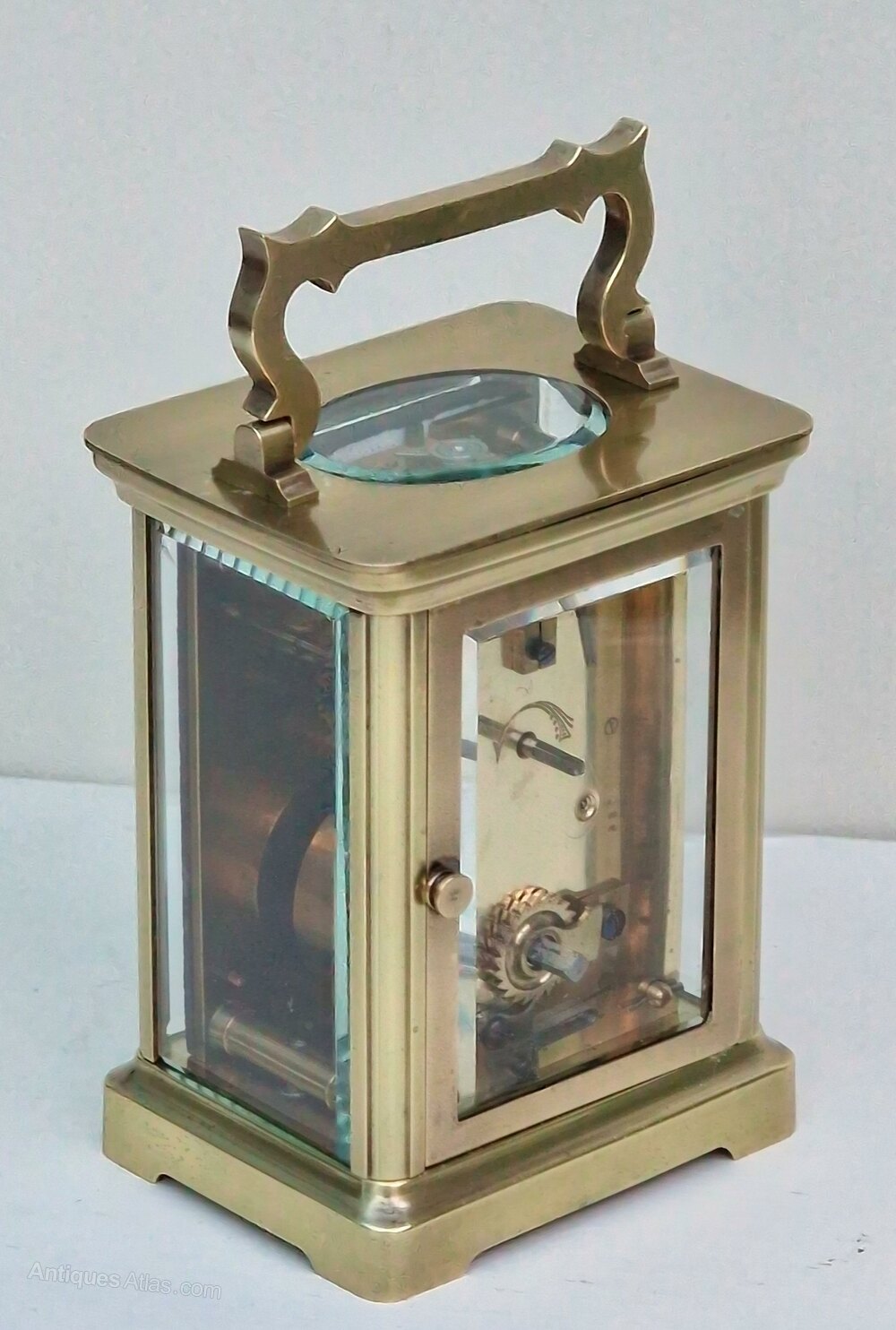 Antiques Atlas - A Brass Carriage Clock, Furber Cheltenham as579a3599