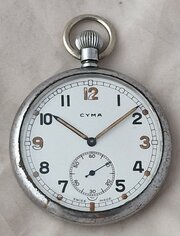 A Cyma WW2 GSTP Pocket Watch