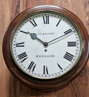 A Fusee Dial Wall Clock R C Broad Burnham