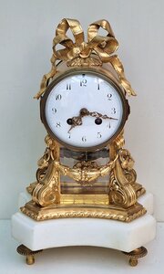 A Gilt & Marble Mantel Clock