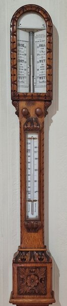 A Sea Coast Victorian Stick Barometer
