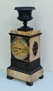 A Sienna Marble Mantel Clock