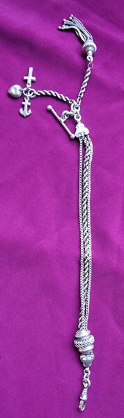 A Silver Pocket Watch Chain