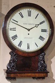 George White London Fusee Wall Clock