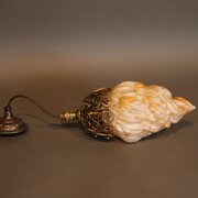 Gilt Brass Scroll Work Pendant Light