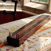 Large Early 19th Century Tavern Cribbage Board 